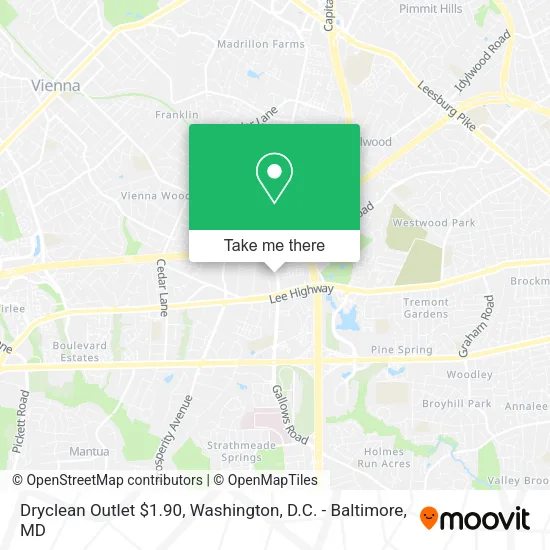 Mapa de Dryclean Outlet $1.90