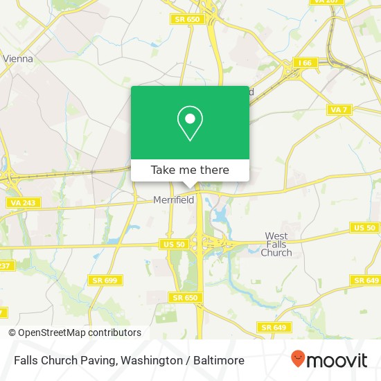 Falls Church Paving map