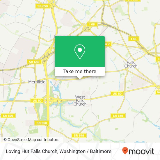 Mapa de Loving Hut Falls Church