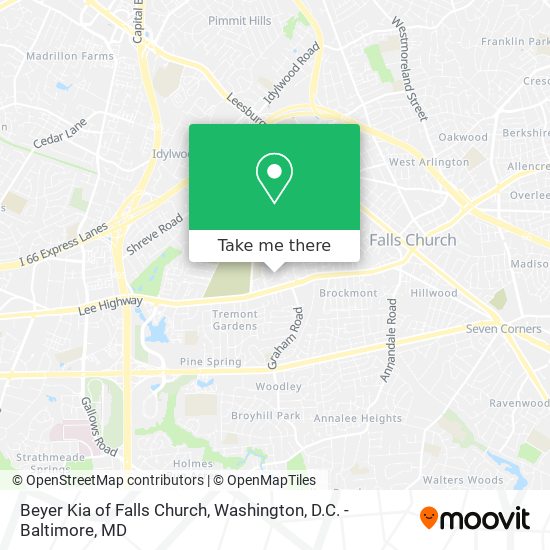 Mapa de Beyer Kia of Falls Church