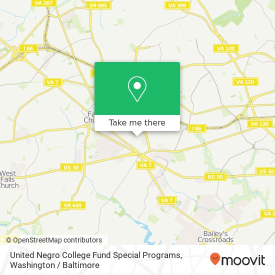 Mapa de United Negro College Fund Special Programs