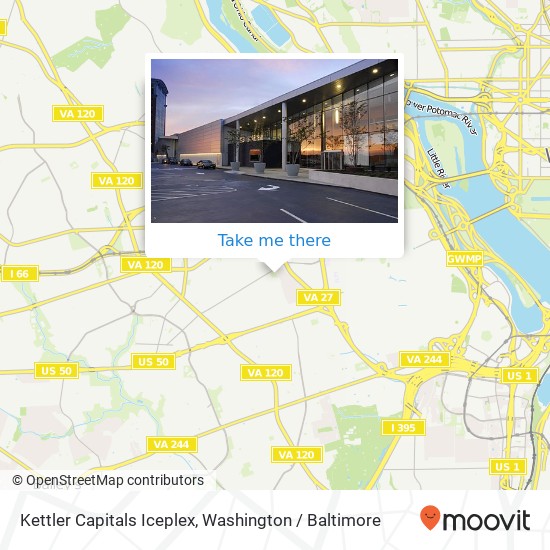 Mapa de Kettler Capitals Iceplex