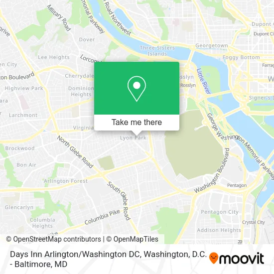 Mapa de Days Inn Arlington / Washington DC