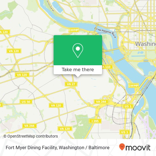 Mapa de Fort Myer Dining Facility