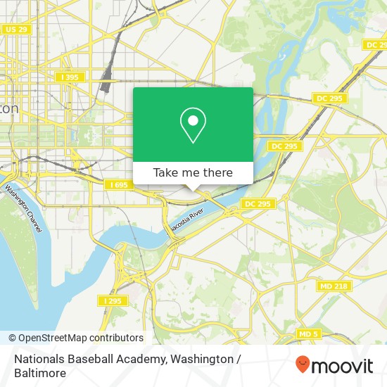 Nationals Baseball Academy map
