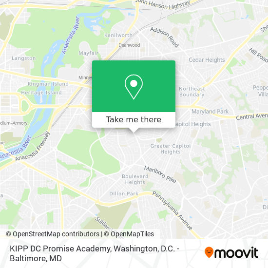Mapa de KIPP DC Promise Academy