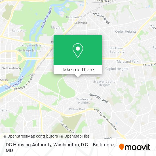 DC Housing Authority map