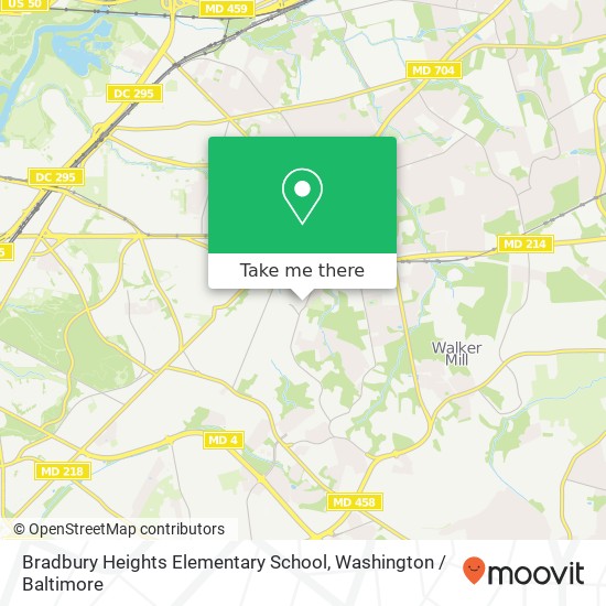 Bradbury Heights Elementary School map