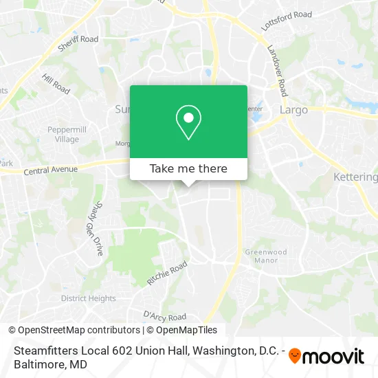 Mapa de Steamfitters Local 602 Union Hall