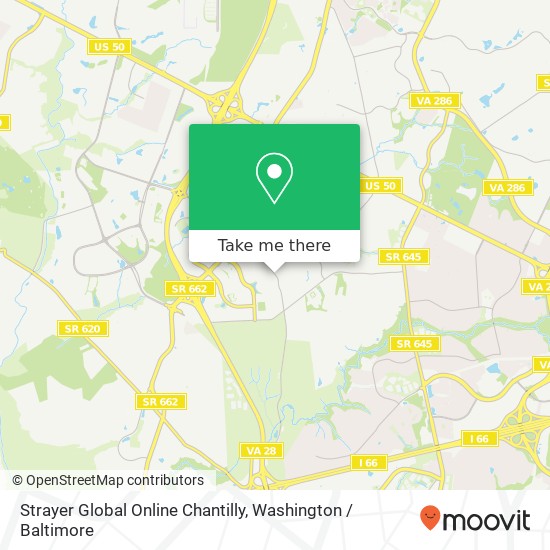 Mapa de Strayer Global Online Chantilly