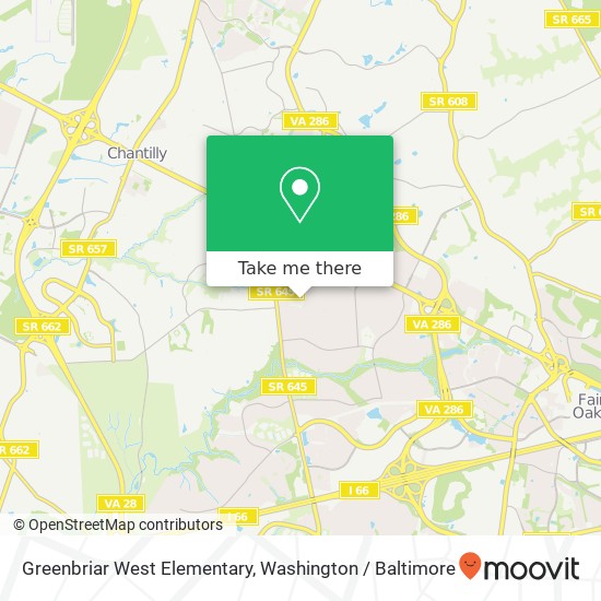 Mapa de Greenbriar West Elementary