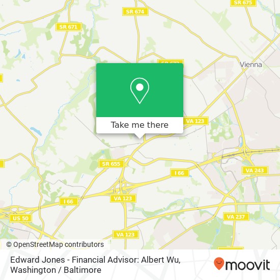 Mapa de Edward Jones - Financial Advisor: Albert Wu