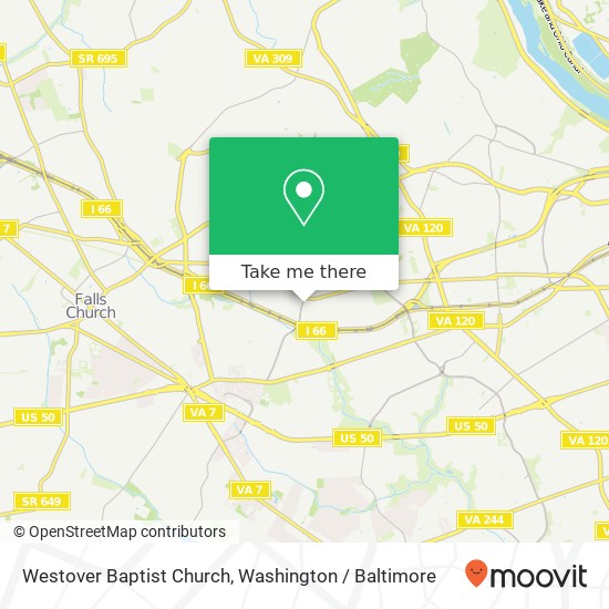 Westover Baptist Church map