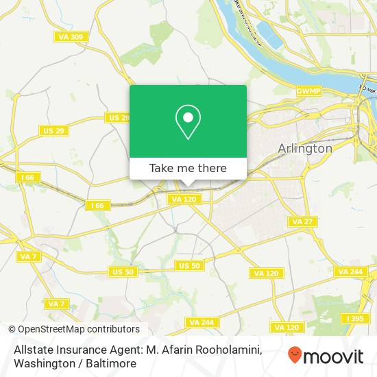 Allstate Insurance Agent: M. Afarin Rooholamini map