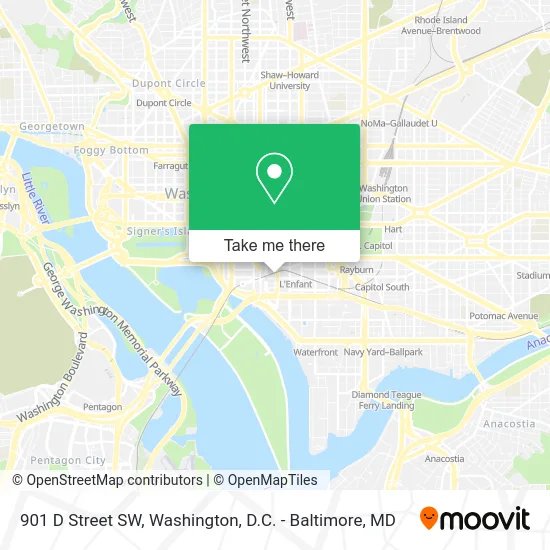 901 D Street SW map