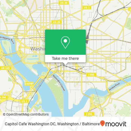 Capitol Cafe Washington DC map