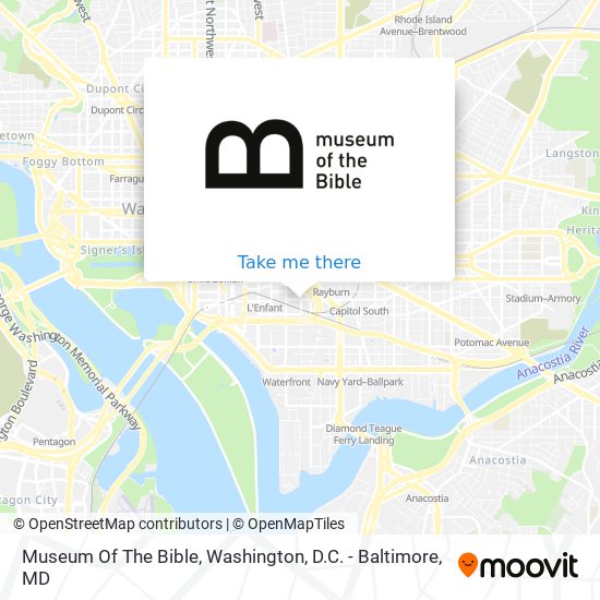 Mapa de Museum Of The Bible