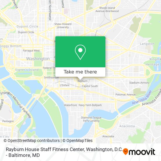 Mapa de Rayburn House Staff Fitness Center