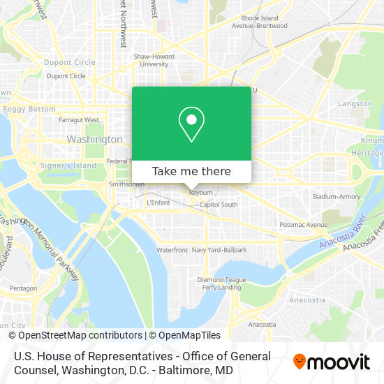 Mapa de U.S. House of Representatives - Office of General Counsel