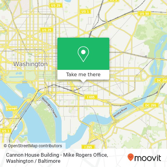 Cannon House Building - Mike Rogers Office map
