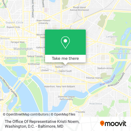 The Office Of Representative Kristi Noem map