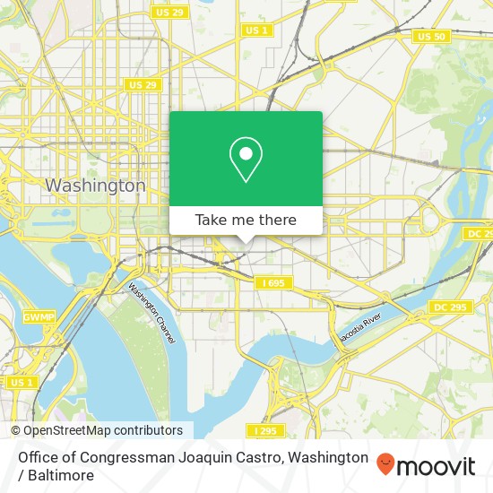 Office of Congressman Joaquin Castro map
