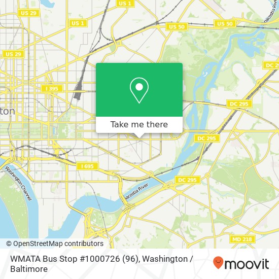WMATA Bus Stop #1000726 (96) map