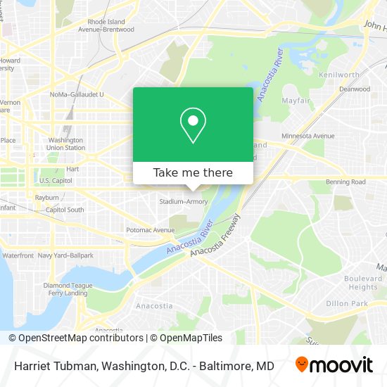 Mapa de Harriet Tubman
