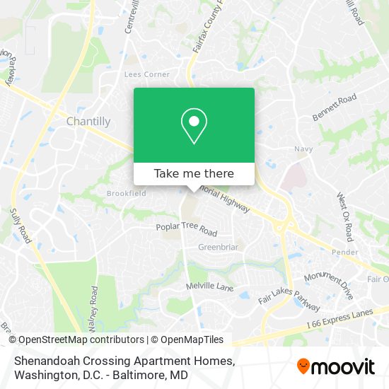 Shenandoah Crossing Apartment Homes map