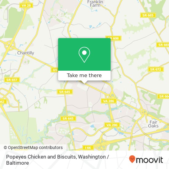 Mapa de Popeyes Chicken and Biscuits