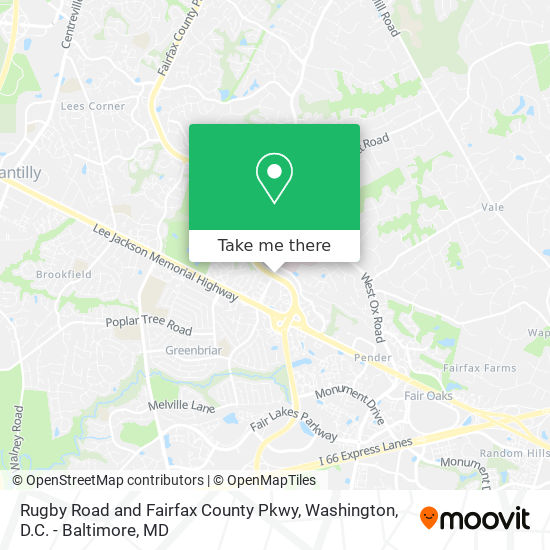 Mapa de Rugby Road and Fairfax County Pkwy