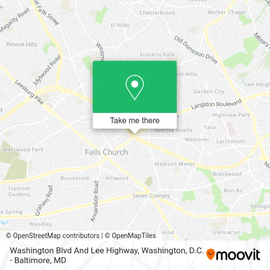 Washington Blvd And Lee Highway map
