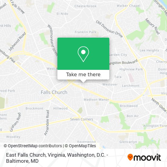 Mapa de East Falls Church, Virginia