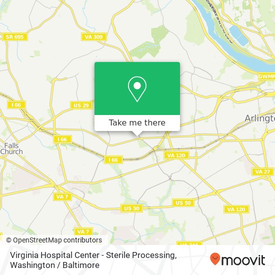 Virginia Hospital Center - Sterile Processing map