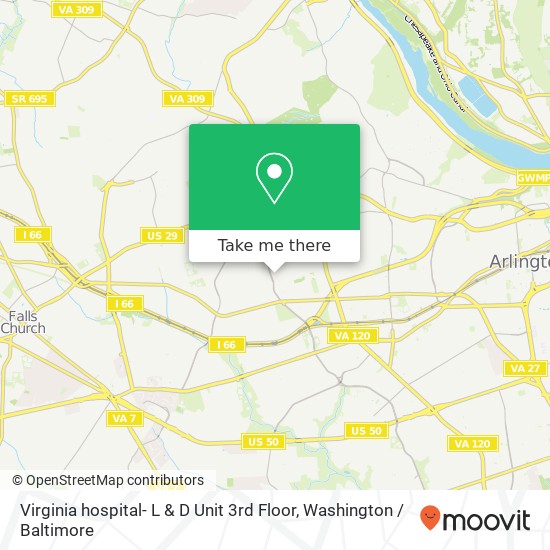 Virginia hospital- L & D Unit 3rd Floor map