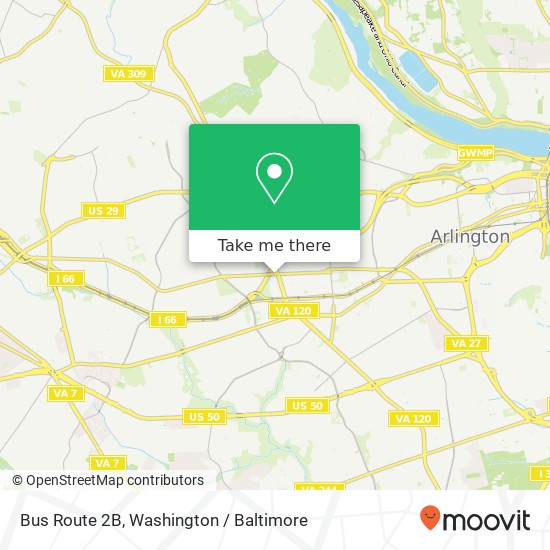 Mapa de Bus Route 2B