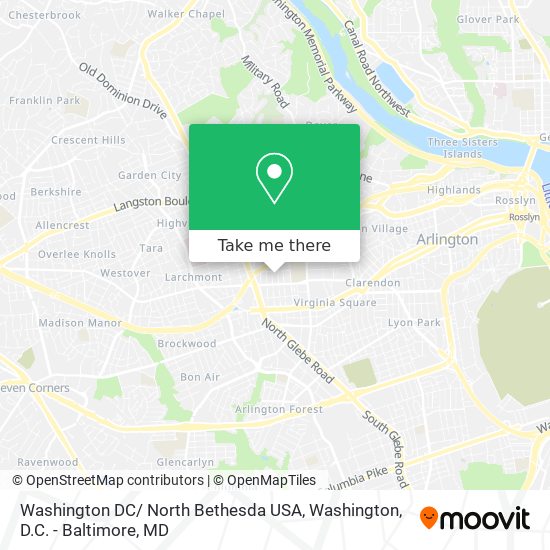 Washington DC/ North Bethesda USA map