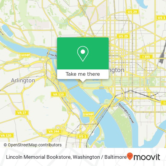 Mapa de Lincoln Memorial Bookstore