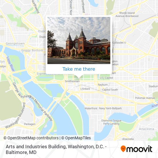 Arts and Industries Building map
