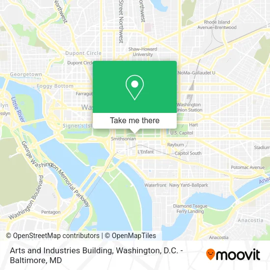 Arts and Industries Building map