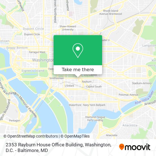 Mapa de 2353 Rayburn House Office Building