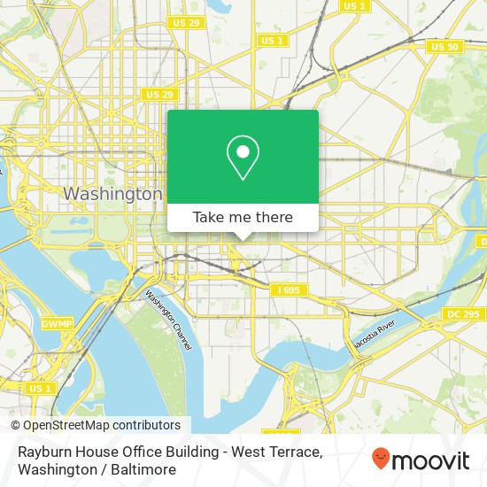 Mapa de Rayburn House Office Building - West Terrace