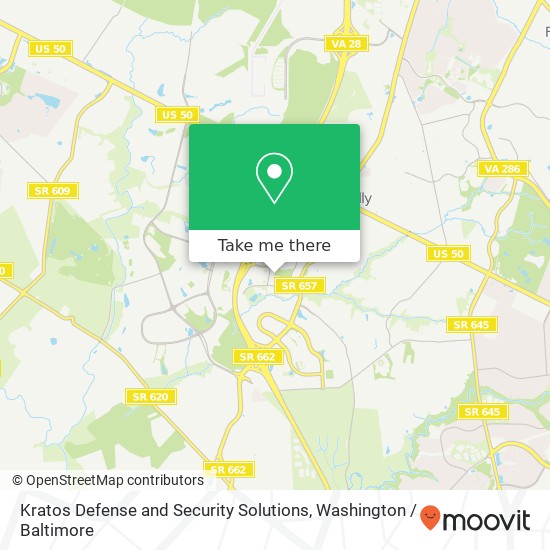 Mapa de Kratos Defense and Security Solutions