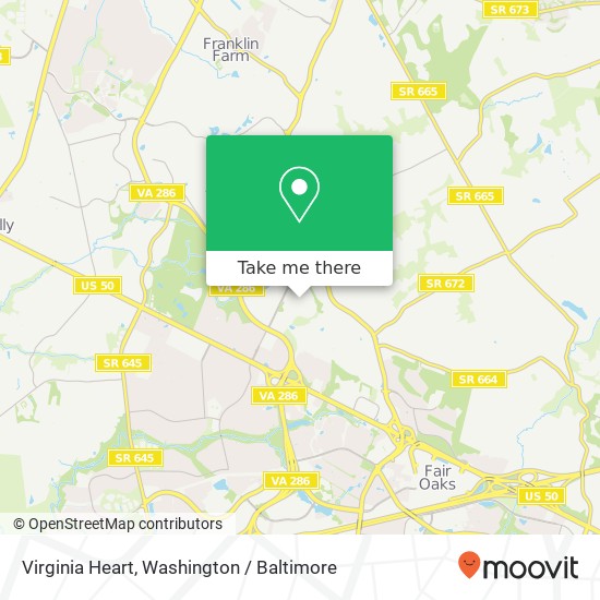 Mapa de Virginia Heart