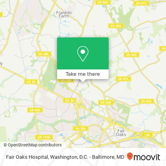 Mapa de Fair Oaks Hospital