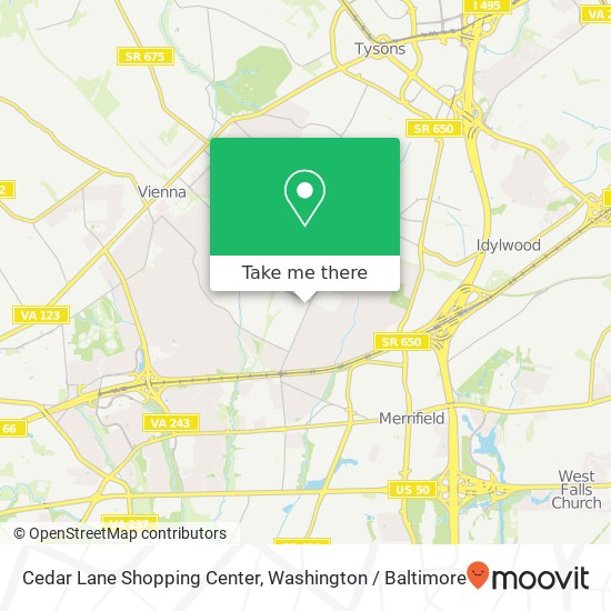 Mapa de Cedar Lane Shopping Center