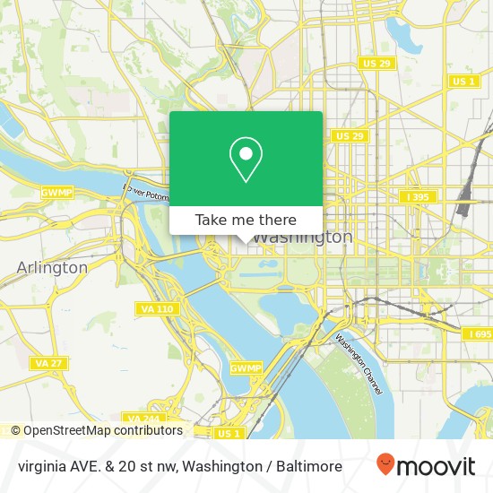 virginia AVE. & 20 st nw map