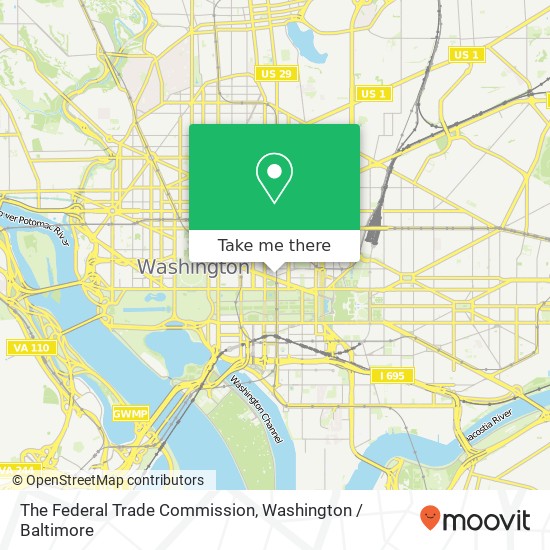 The Federal Trade Commission map