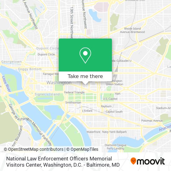 Mapa de National Law Enforcement Officers Memorial Visitors Center