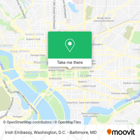Irish Embassy map
